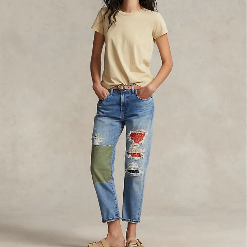 Polo Ralph Lauren The Slim Tapered Patchwork Jean